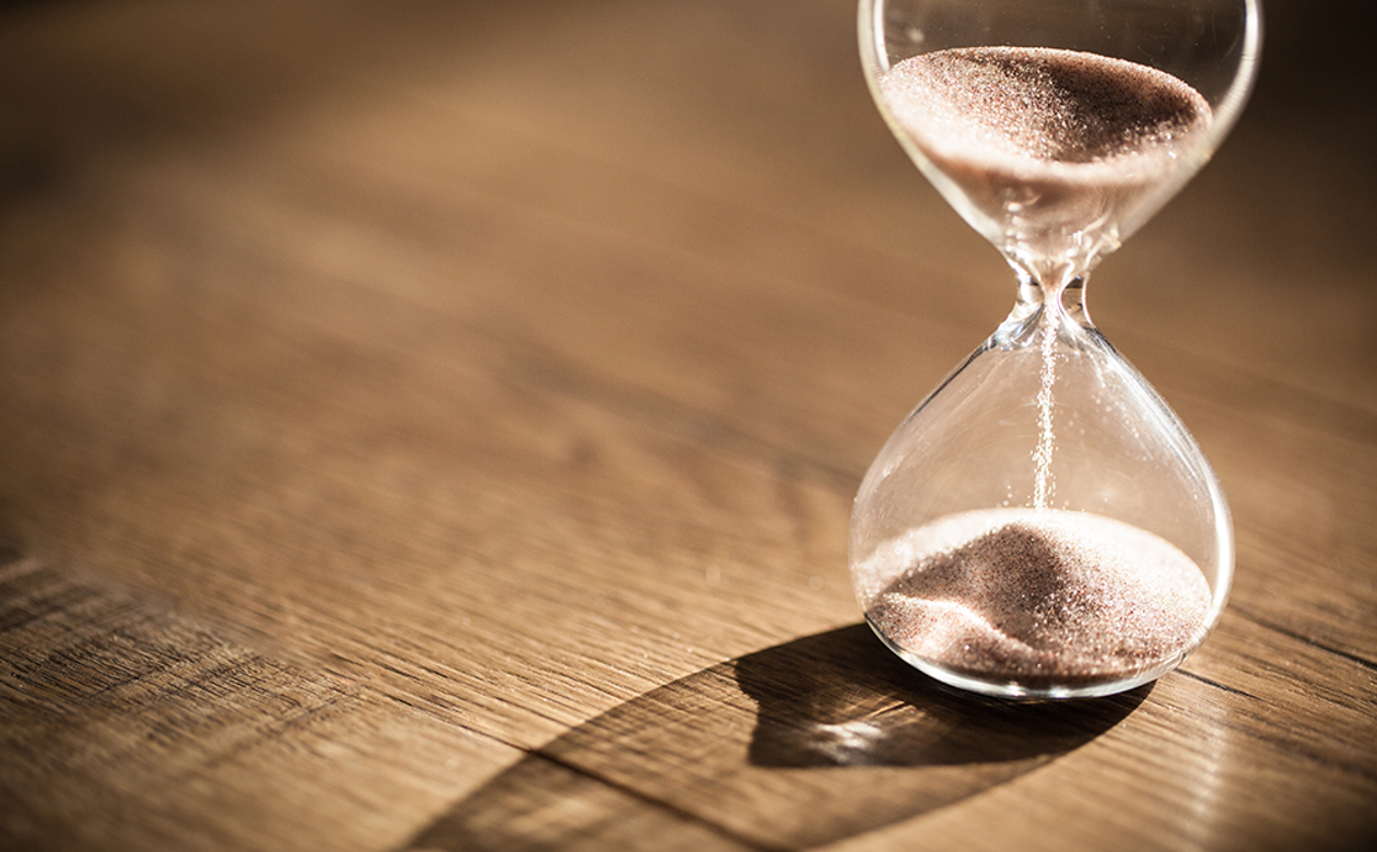 Timeglas med sand 