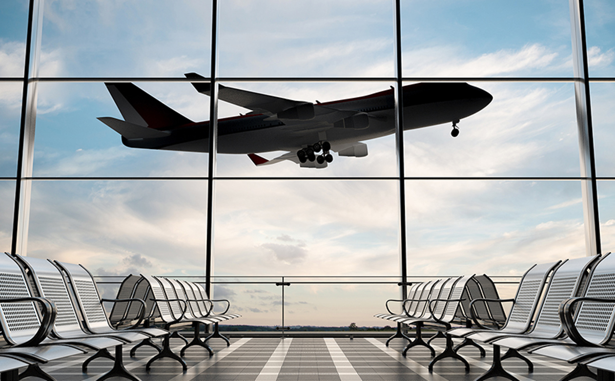 Fly der letter i lufthavn