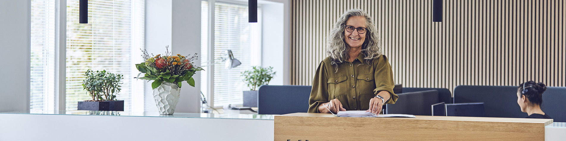 Helle Brixen i receptionen hos HjulmandKaptain