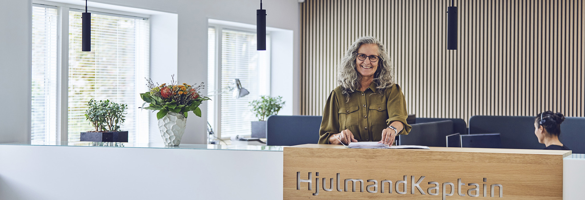 Helle Brixen i receptionen hos HjulmandKaptain