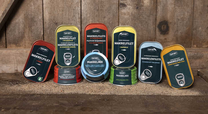 Fuldt sortiment hos Sæby Fiske industri - dåsemakreller 