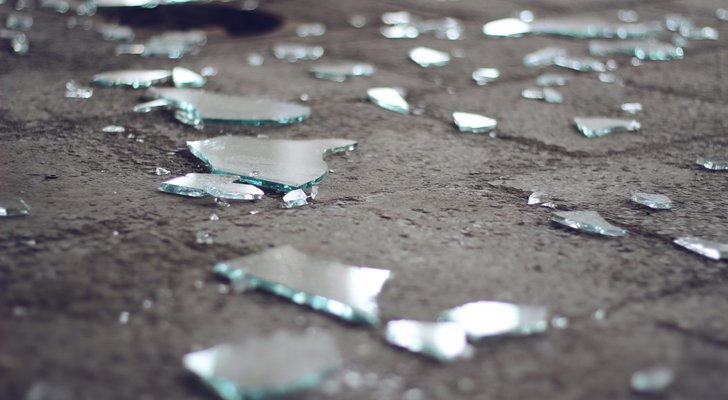 Knust glas