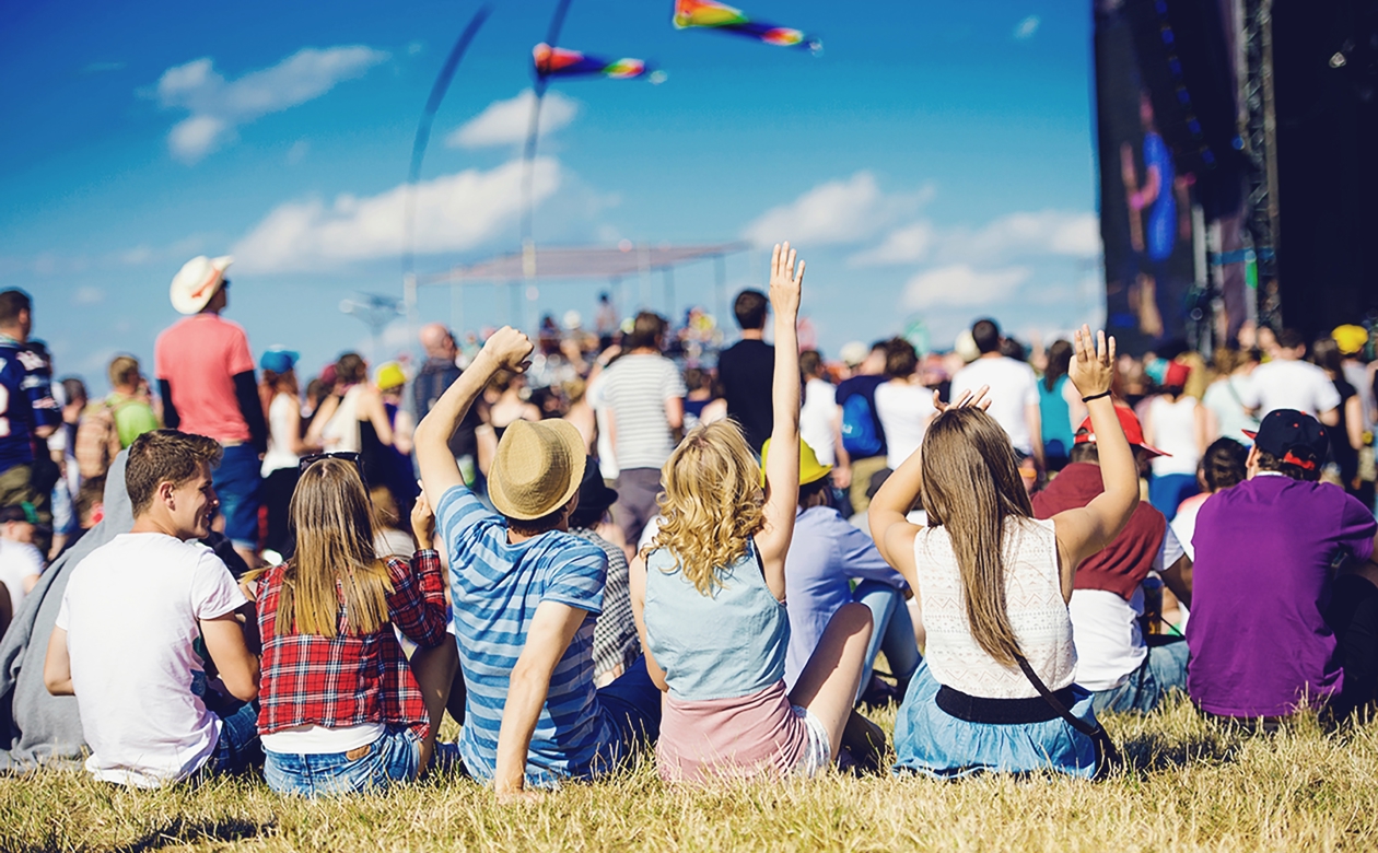 Festival med mange mennesker