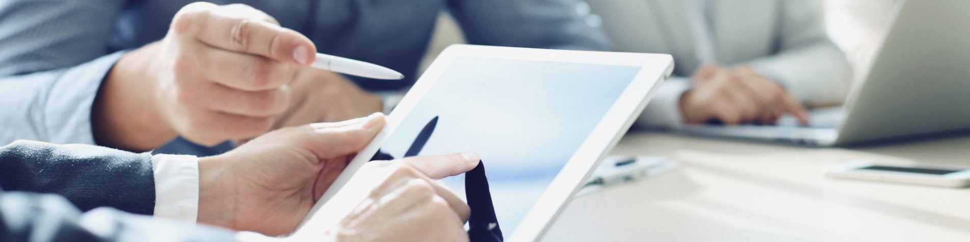 Startegimøde med ipad