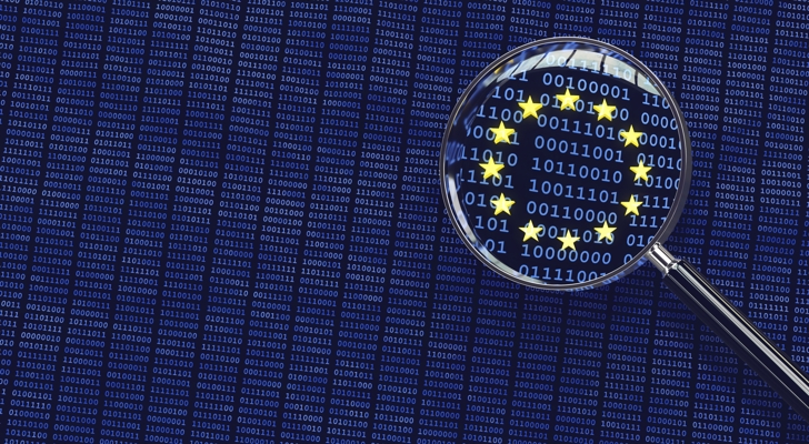 Loop over data, hvor man kan se EU flaget i loop