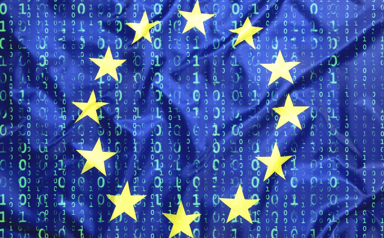 GDPR data i EU flag